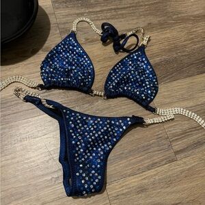 NPC/IFBB Toxic Angelz Competition Suit Twinkle Blue